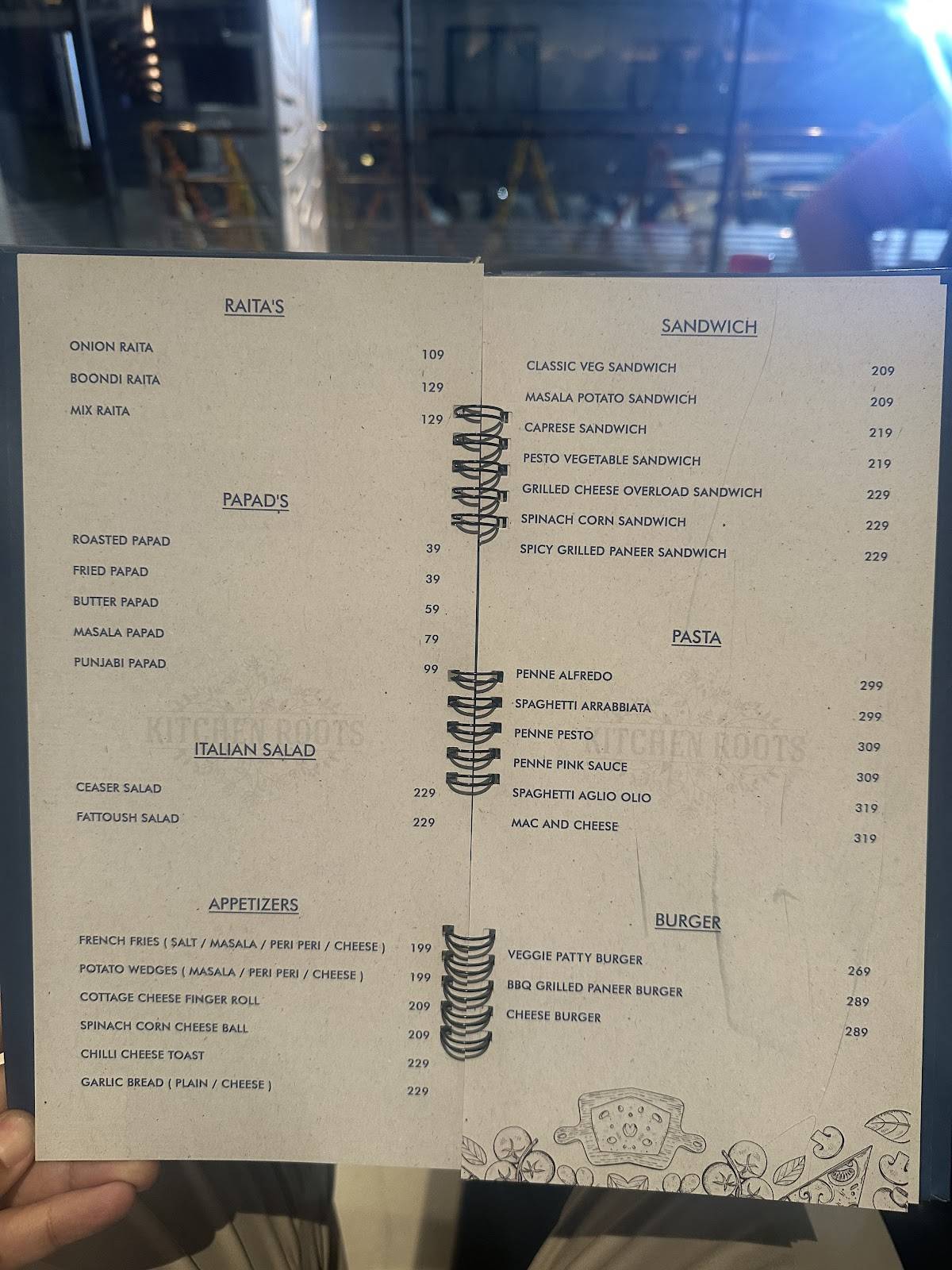 Kitchen Roots menu