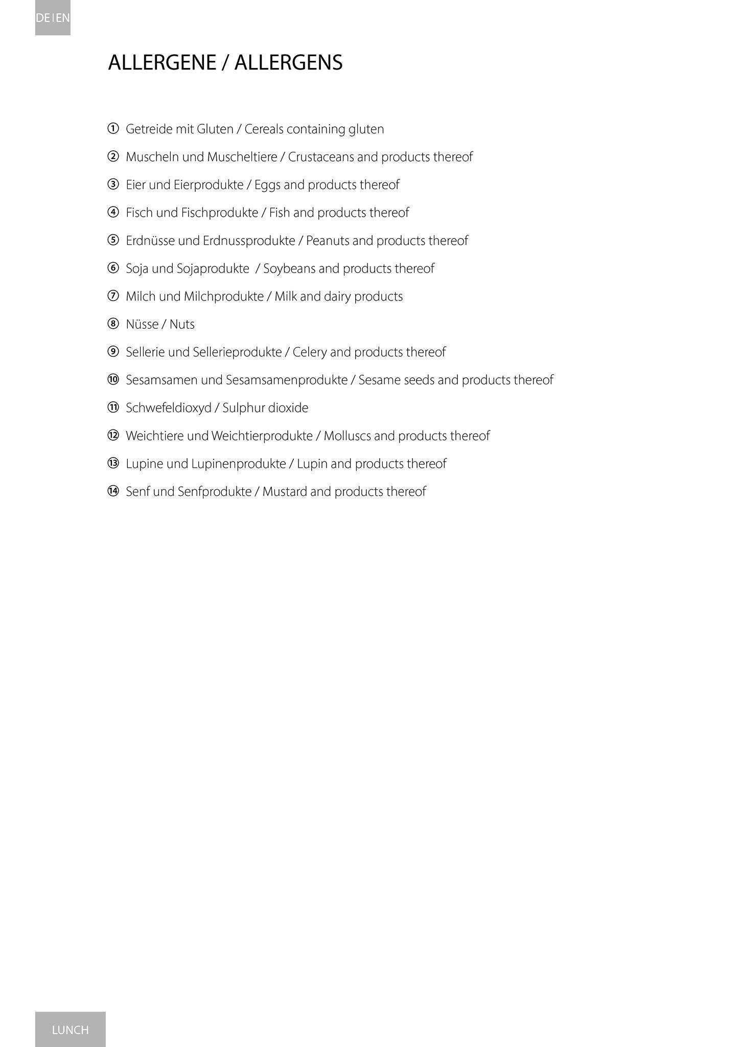 Menu di Libeccio Restaurant & Bar 