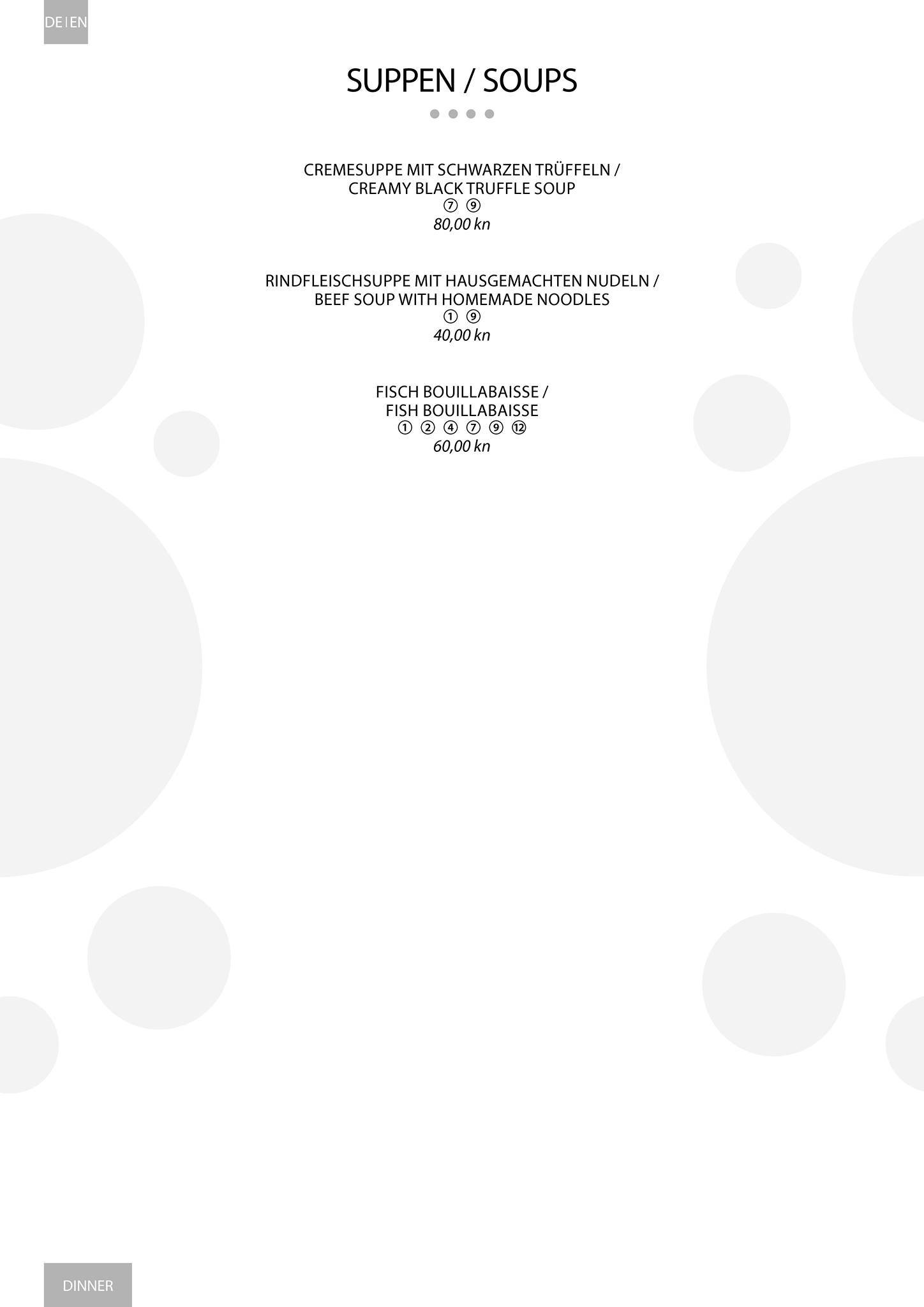 Menu di Libeccio Restaurant & Bar 