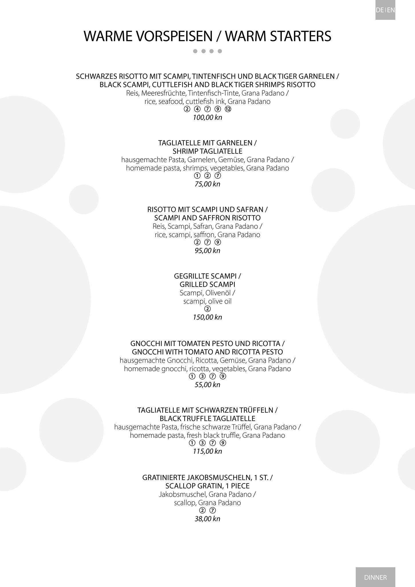 Menu di Libeccio Restaurant & Bar 