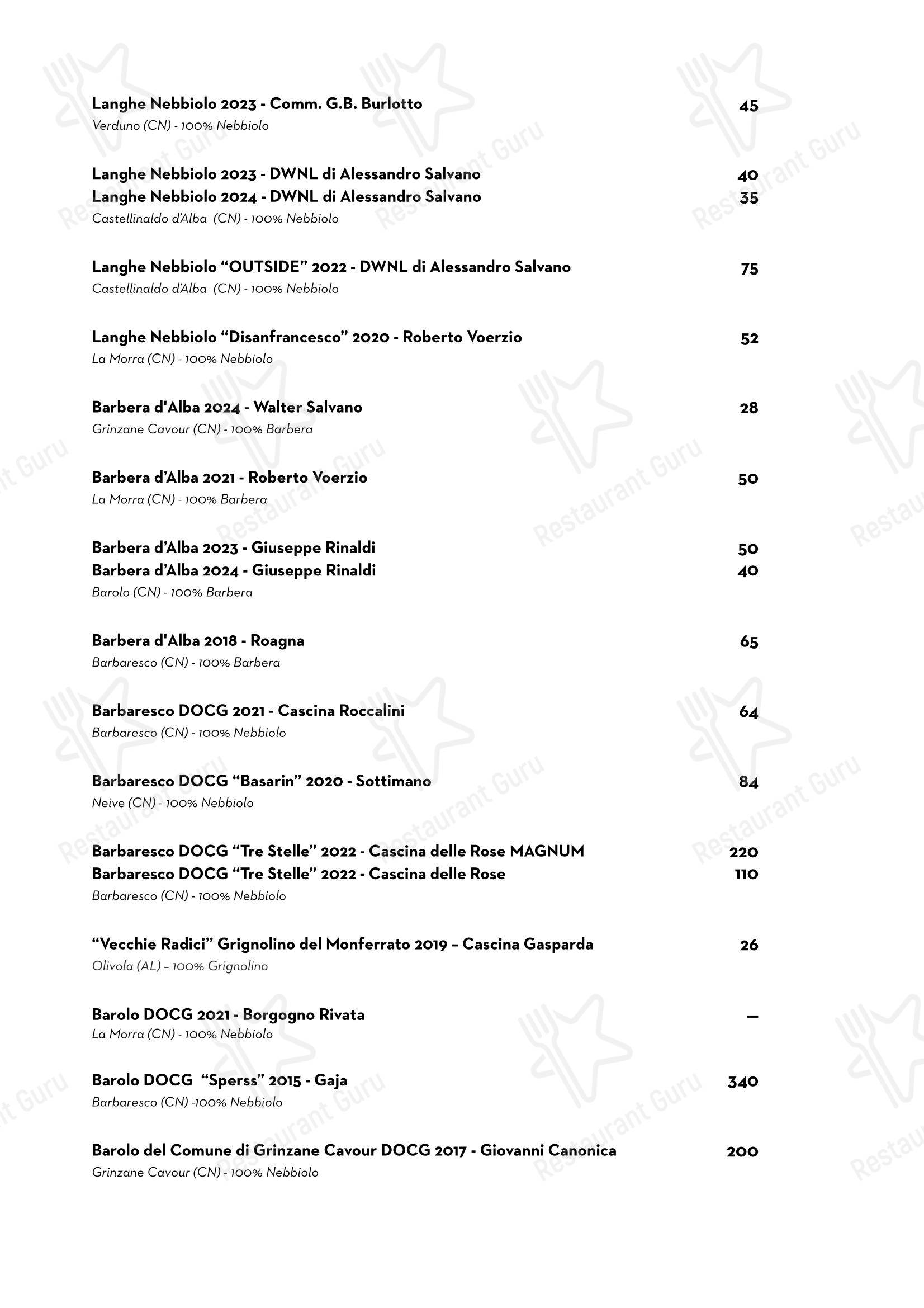 Luce Ristorante in Perugia - Menu