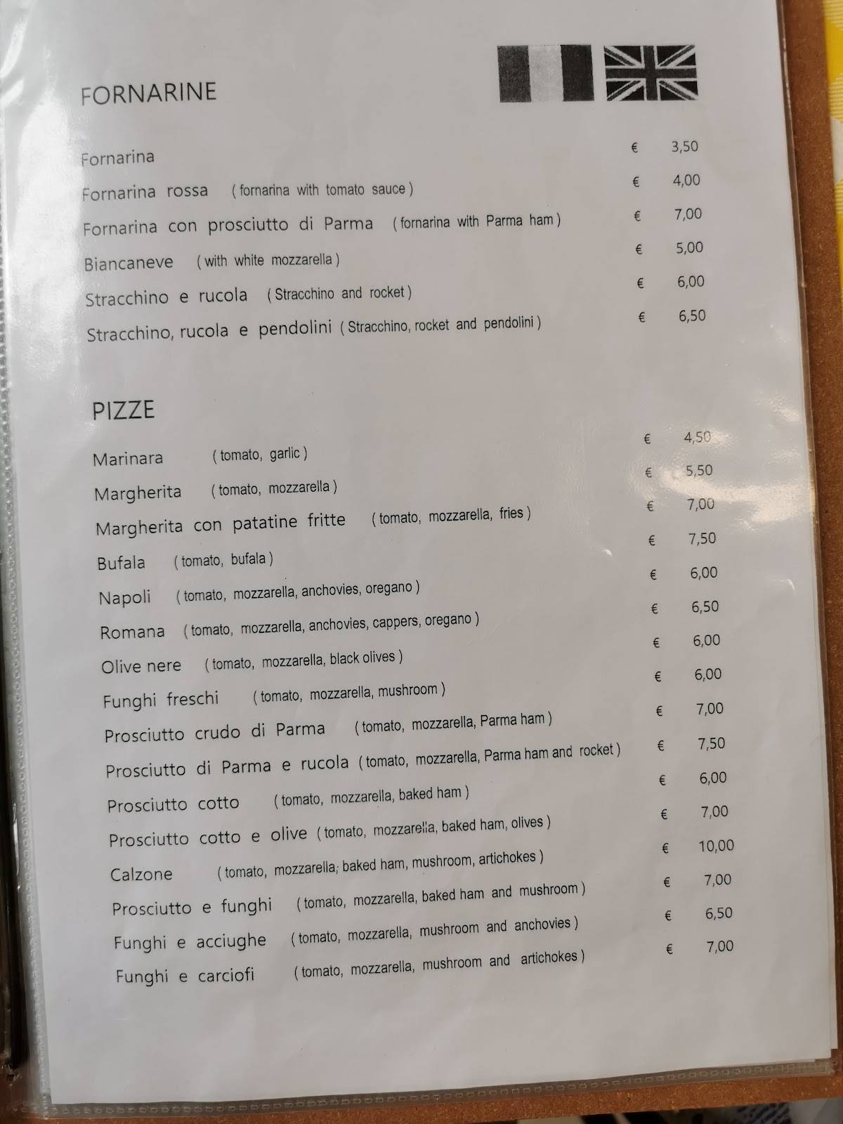 Menu di M.G 