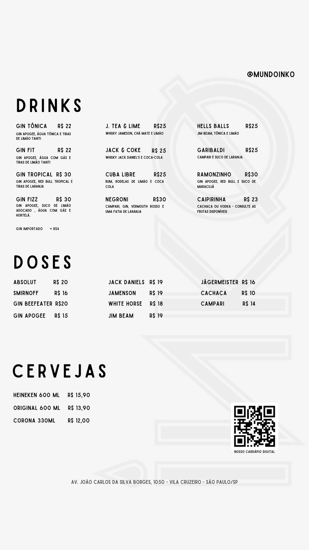 Mundo Inko cardápio