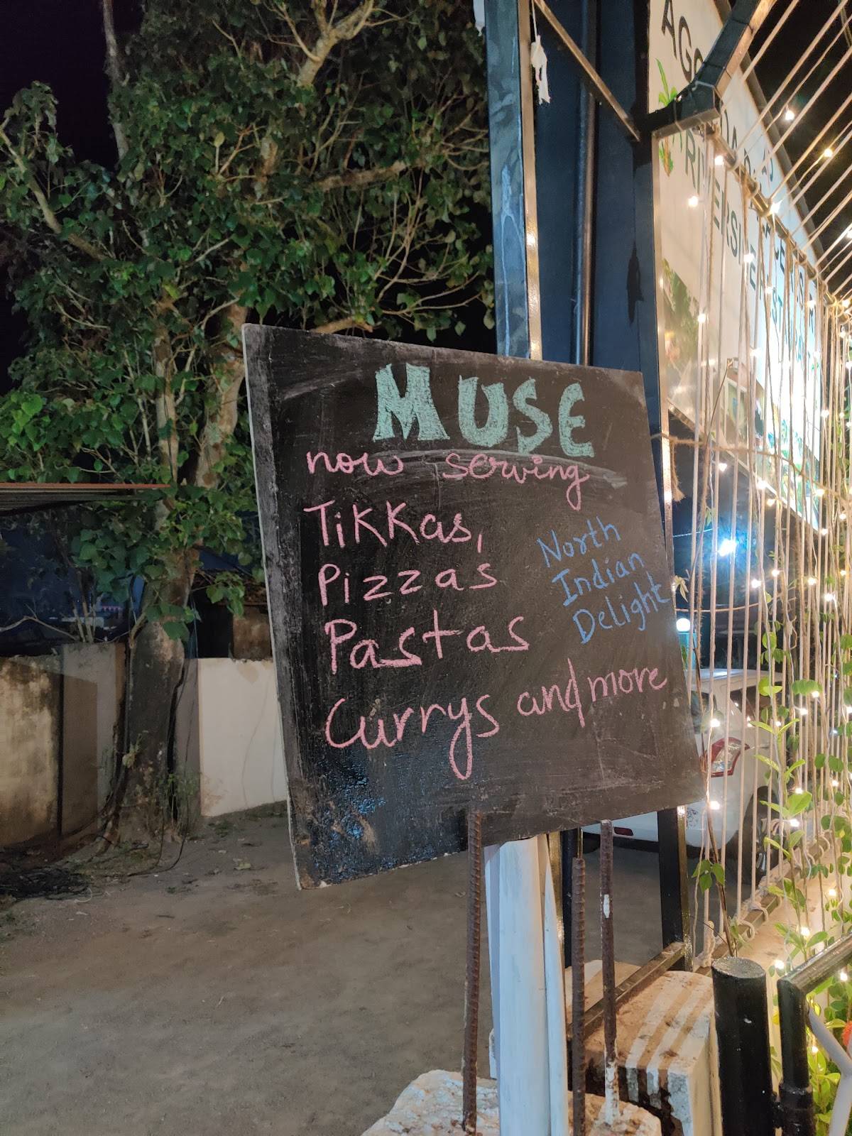 Muse Goa menu