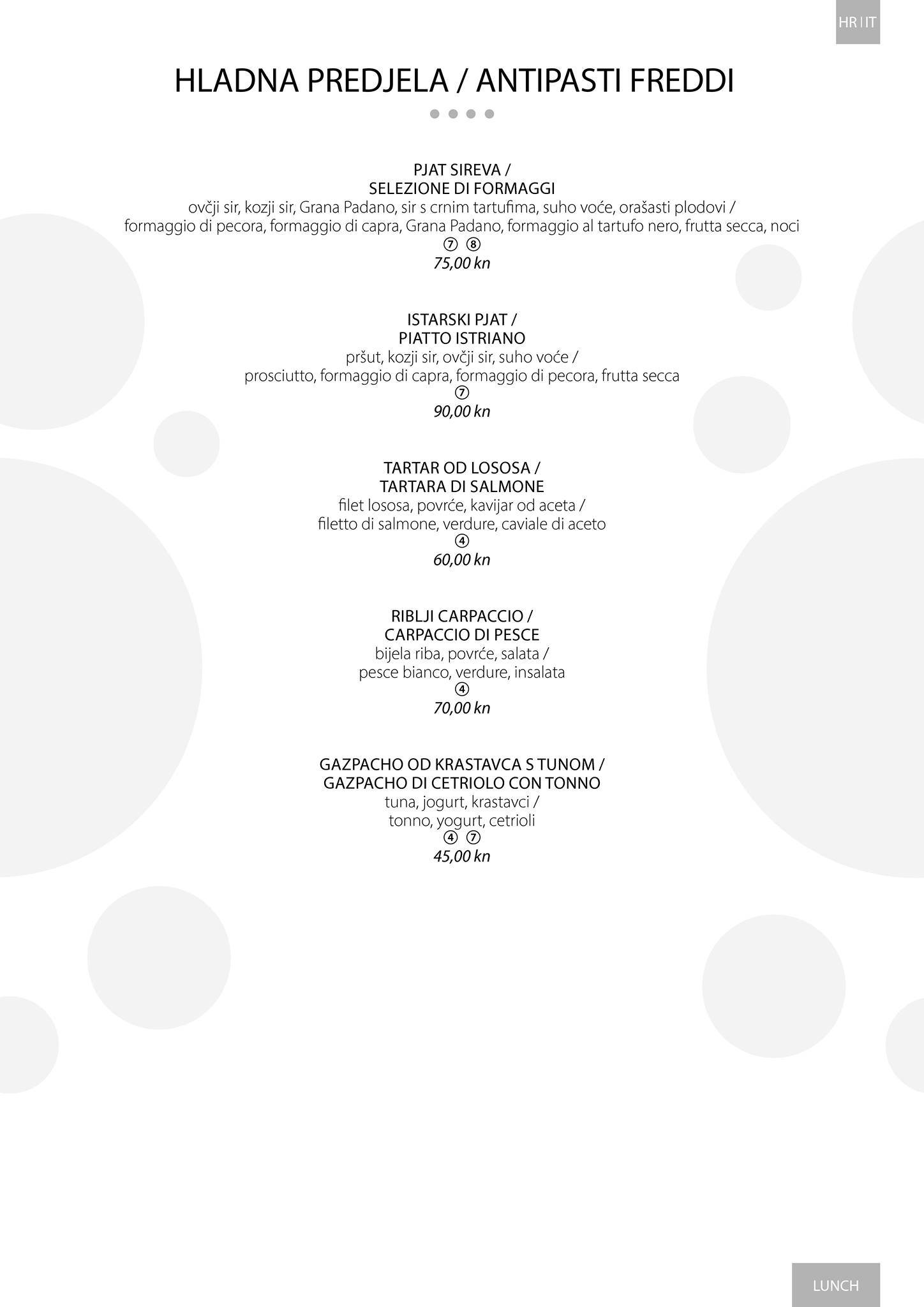 Menu di Libeccio Restaurant & Bar 