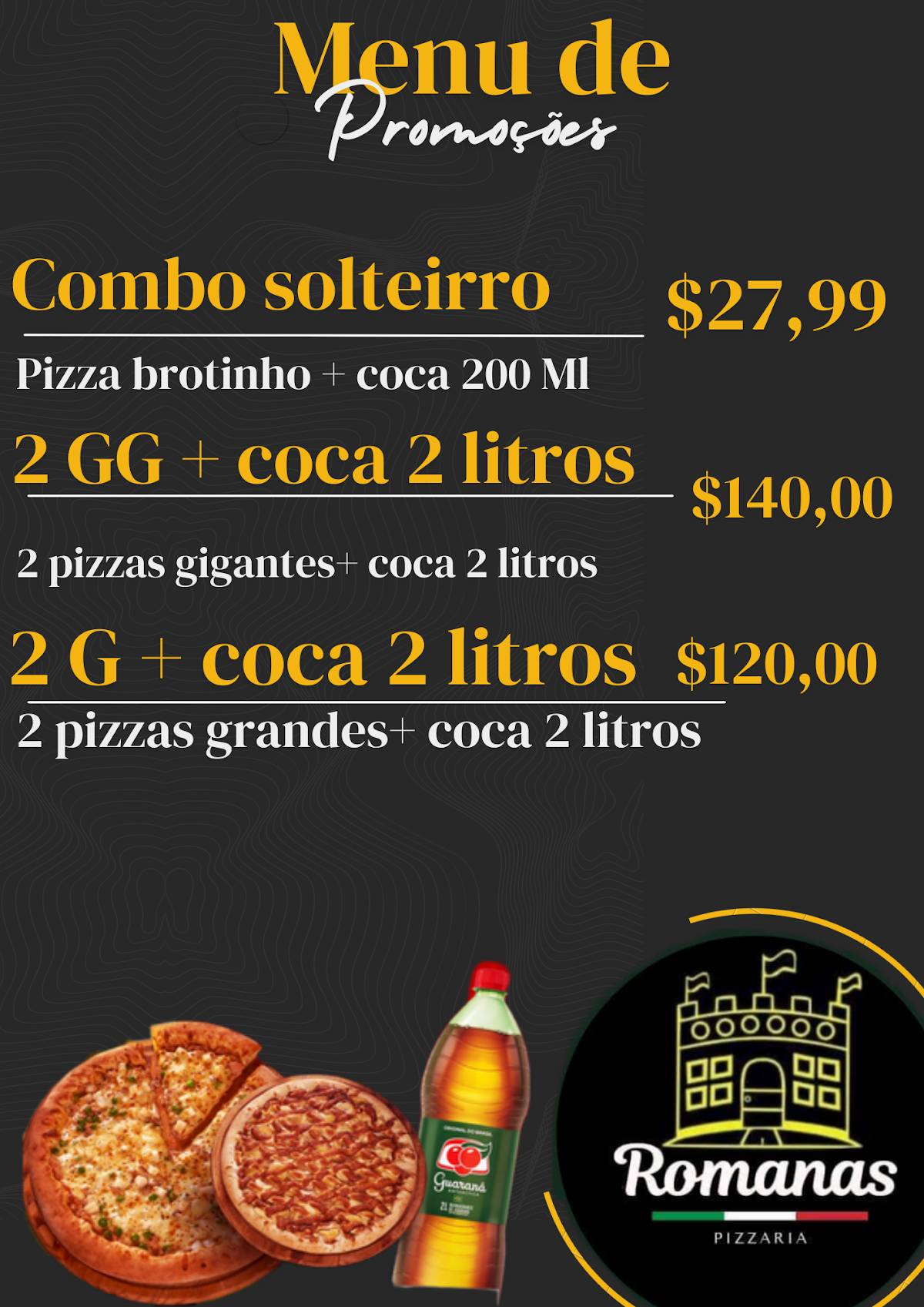 Pizzaria Romanas cardápio