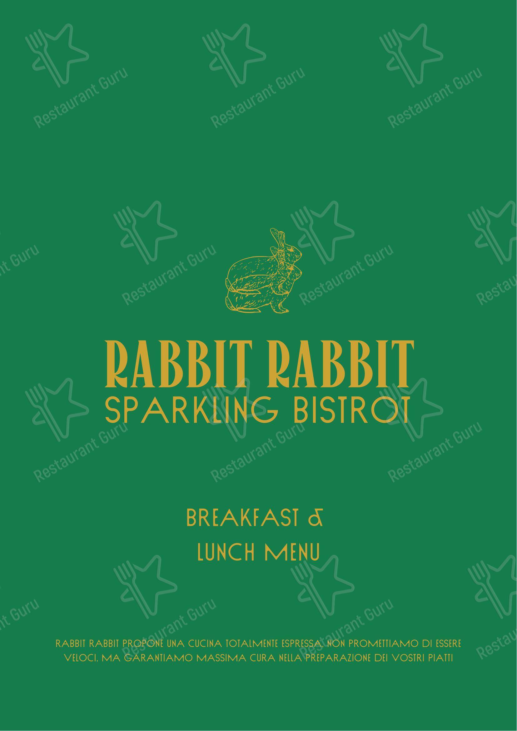 Menu di Rabbit Rabbit Bistrot - Menu bar