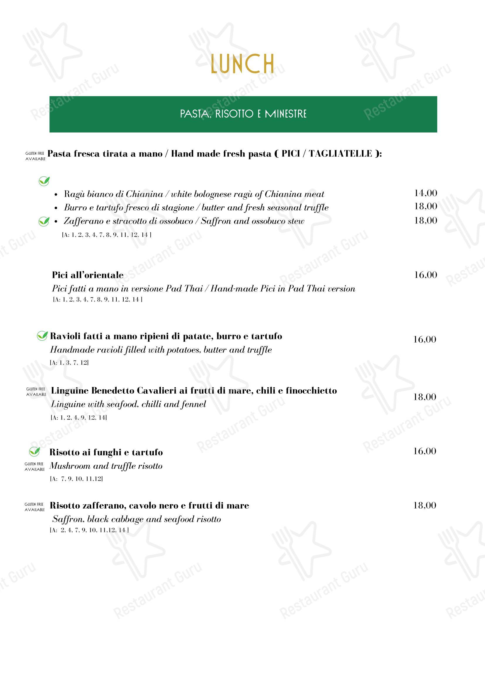 Menu di Rabbit Rabbit Bistrot - Menu bar