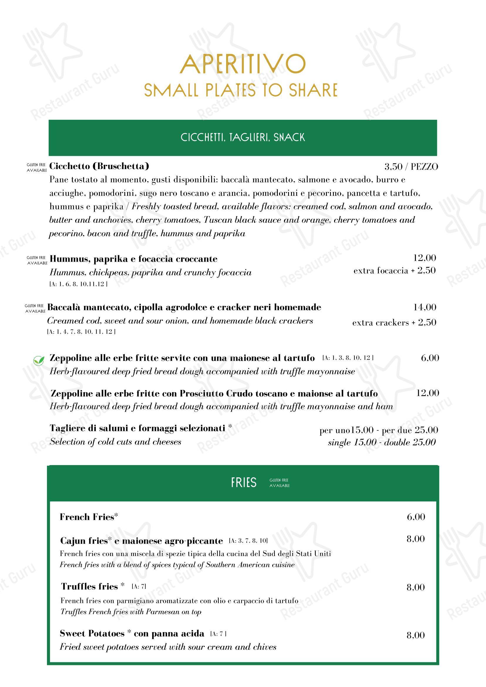 Menu per Rabbit Rabbit Bistrot in Arezzo