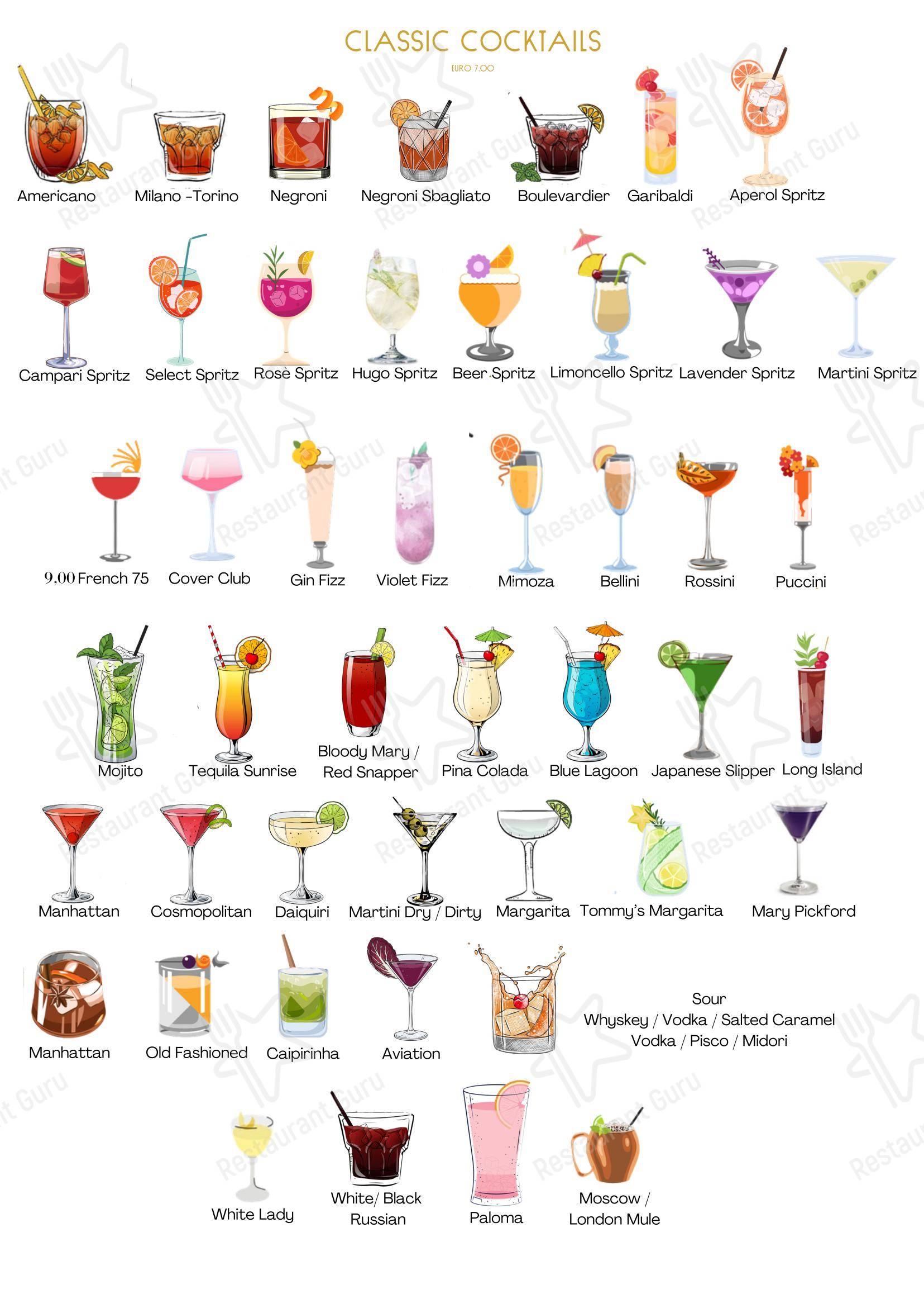 Menu di Rabbit Rabbit Bistrot - Коктейльная карта