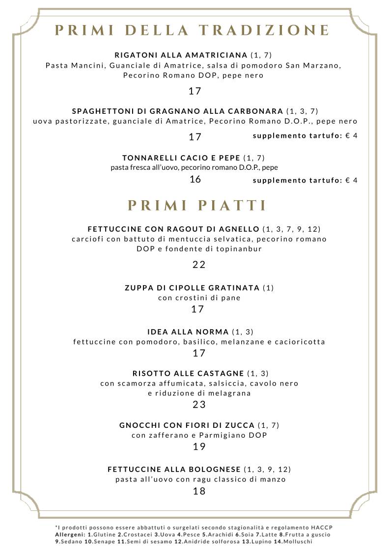 Menu di Ramo Bistrot 