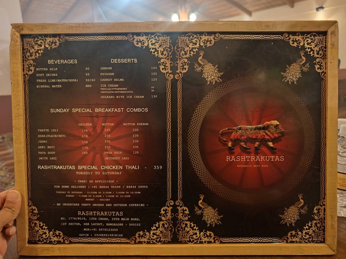 Rashtrakutas menu