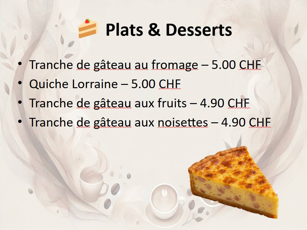 Menu di Café des Portes-Rouges 