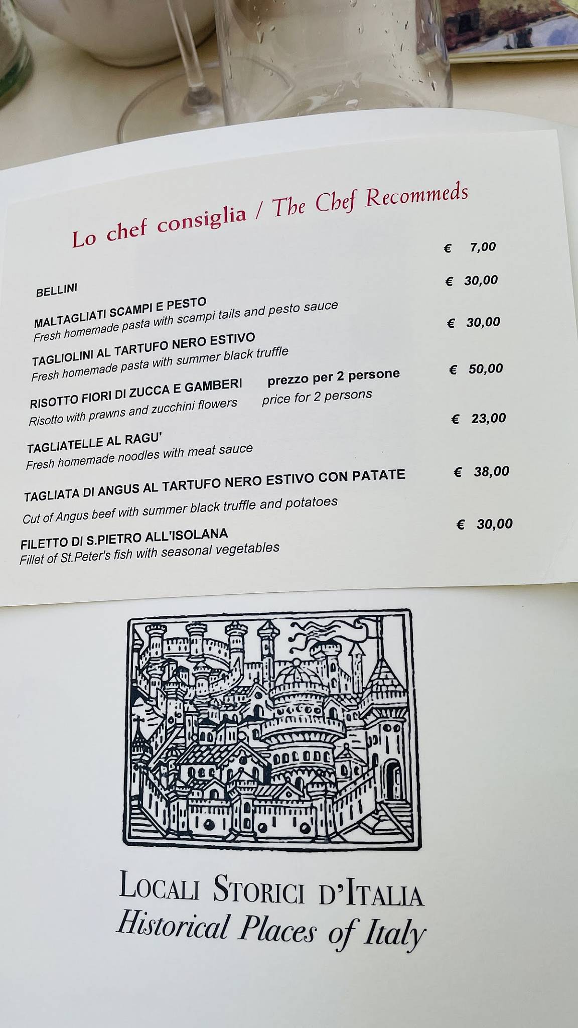 Menu di Ristorante da Raffaele 
