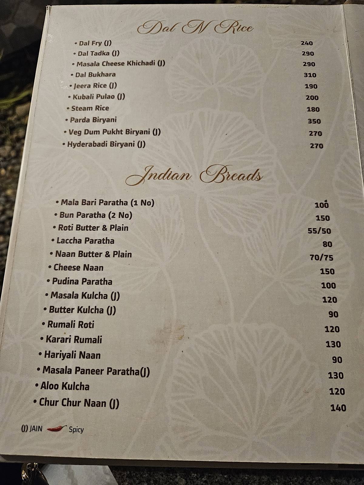 The Pattern – Restaurant in Vasna Bhayli menu