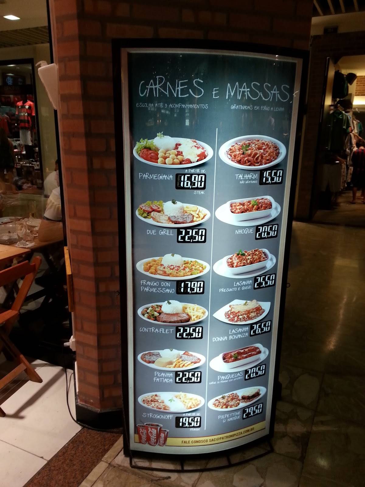 Rio Itália cardápio