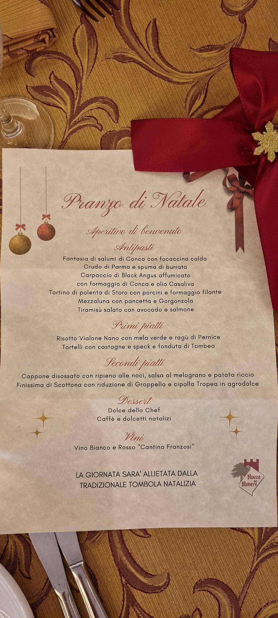 Menu di Ristorante Albergo Rocca del Rovere 