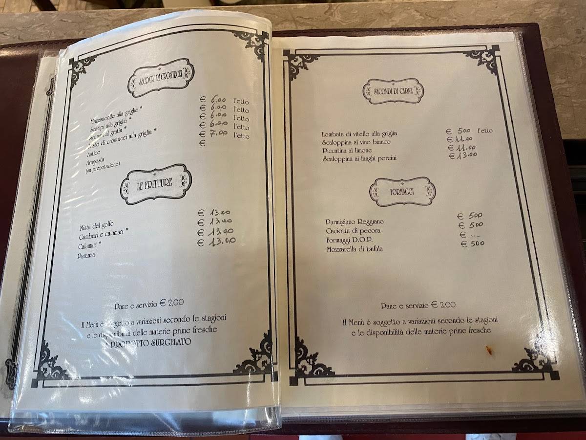 Menu di Ristorante Rugantino 