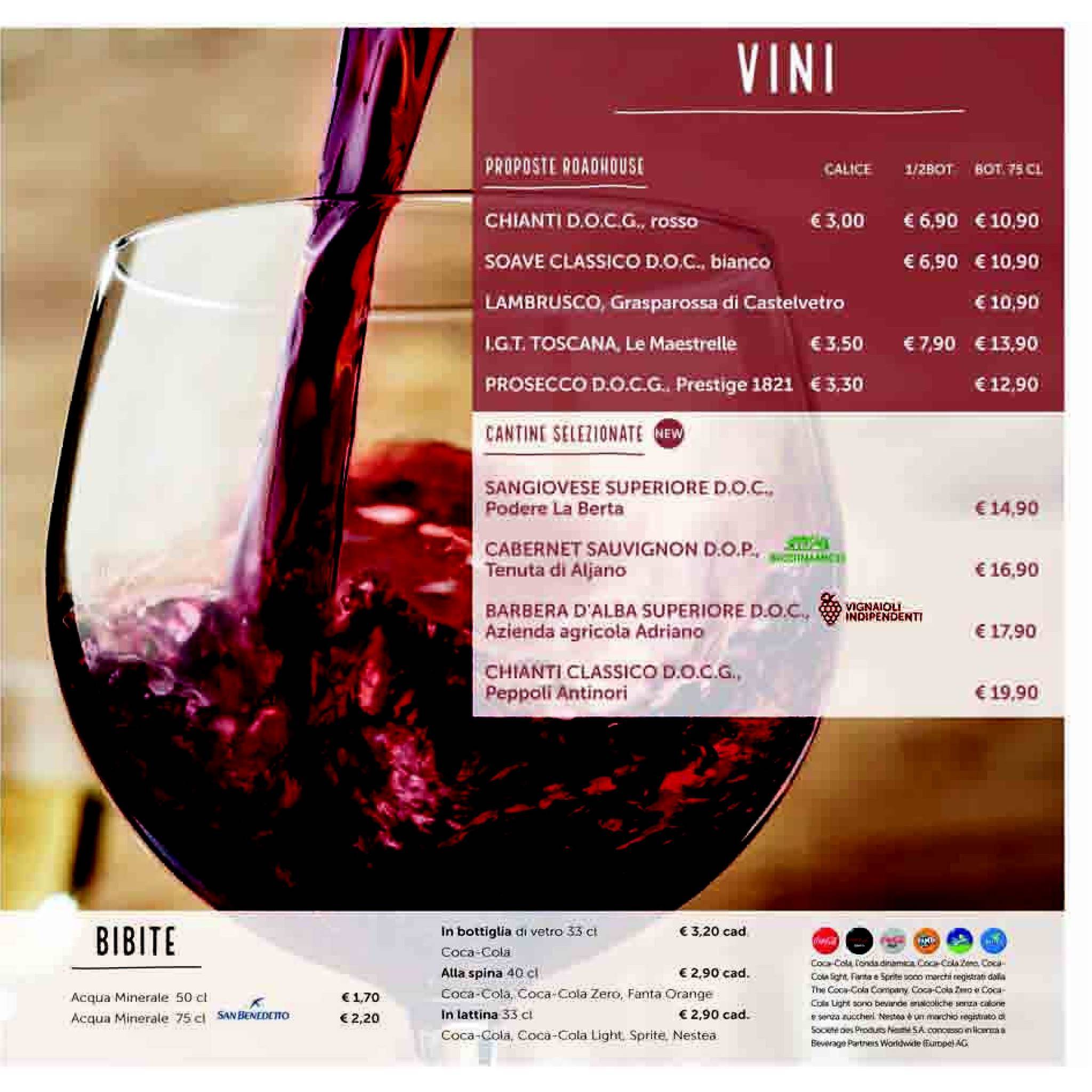 Menu di Roadhouse Grill 