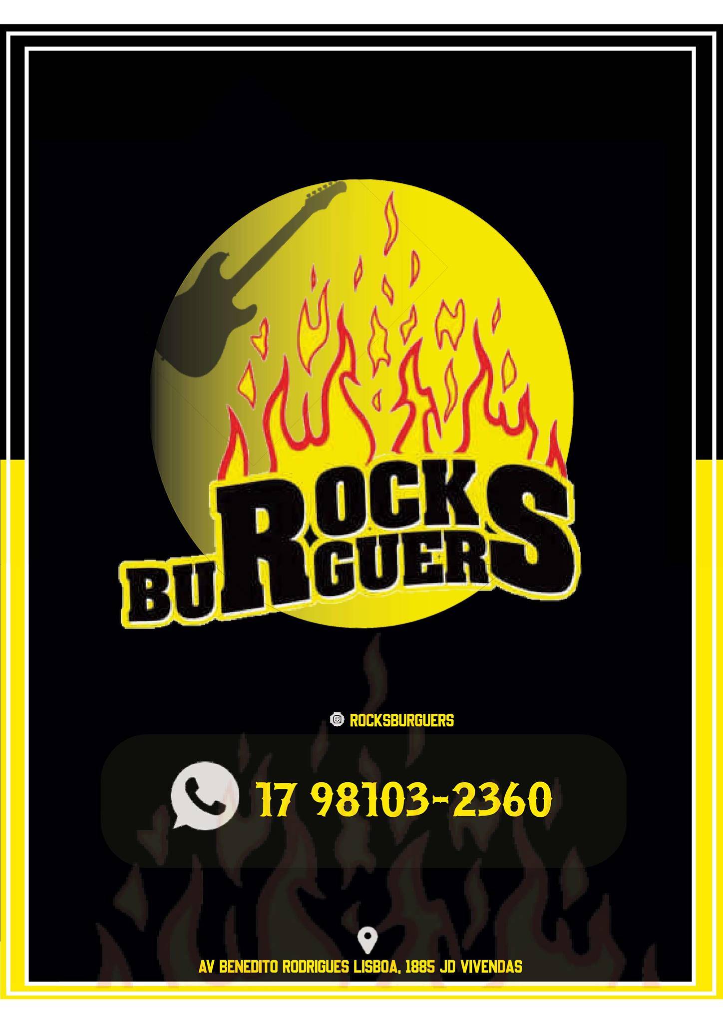 Rocks Burgers cardápio