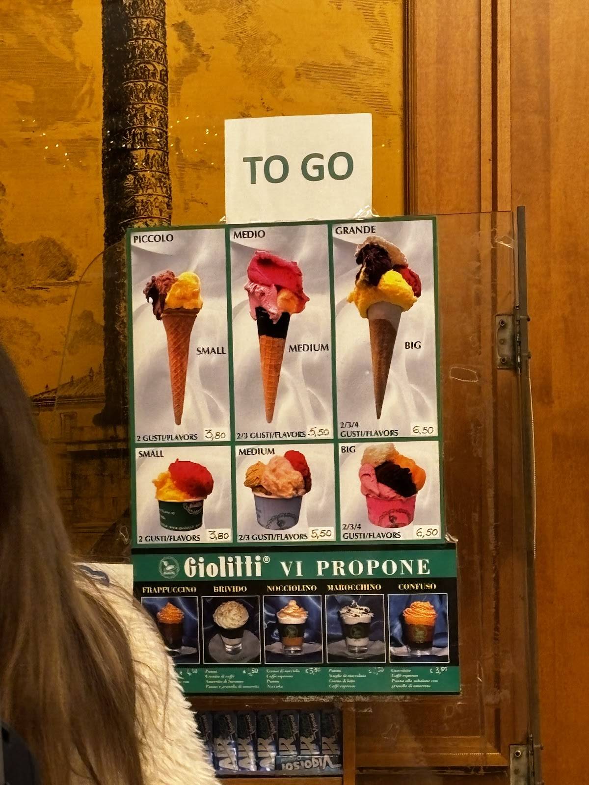 Menu di Giolitti 