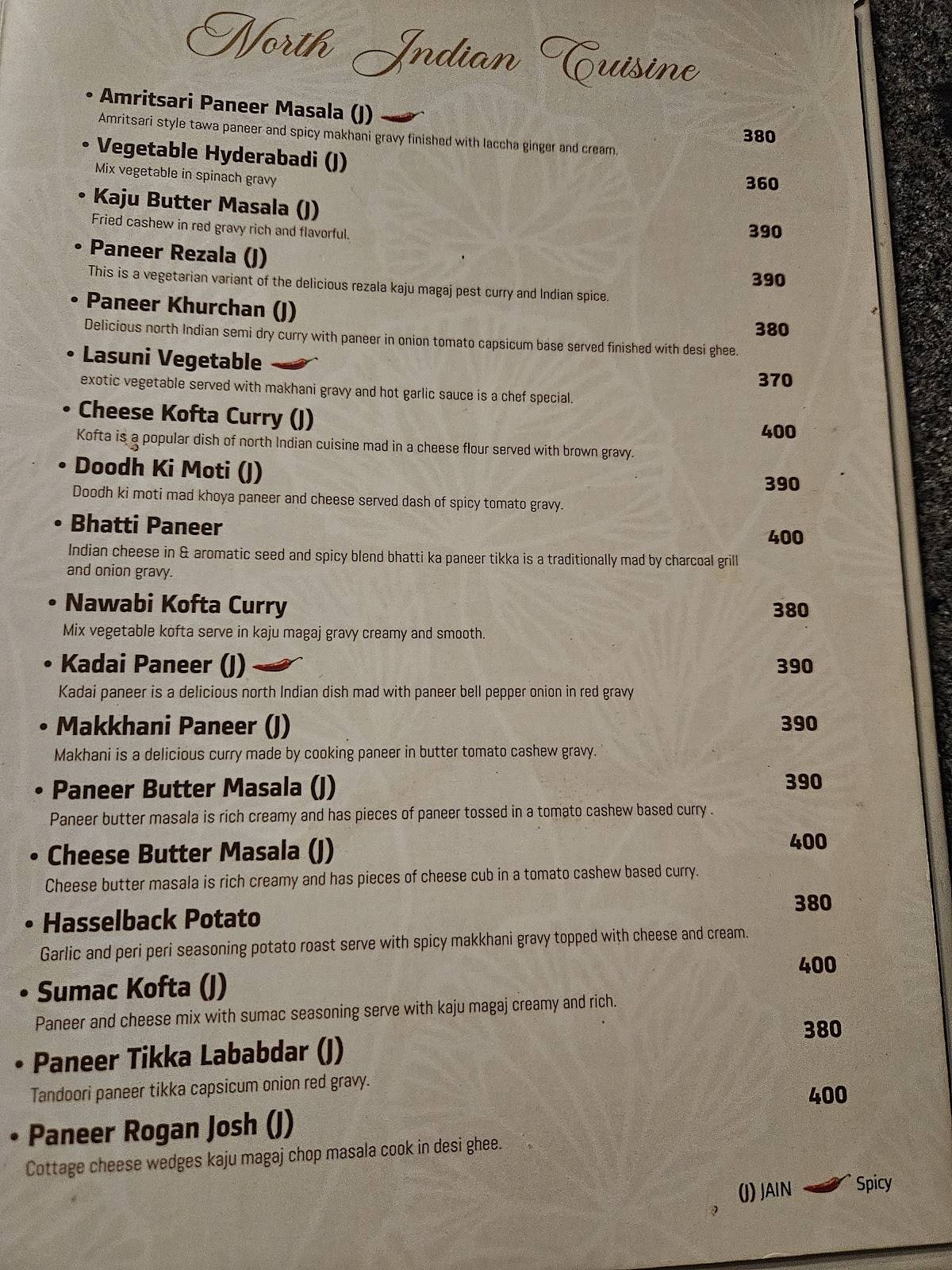 The Pattern – Restaurant in Vasna Bhayli menu
