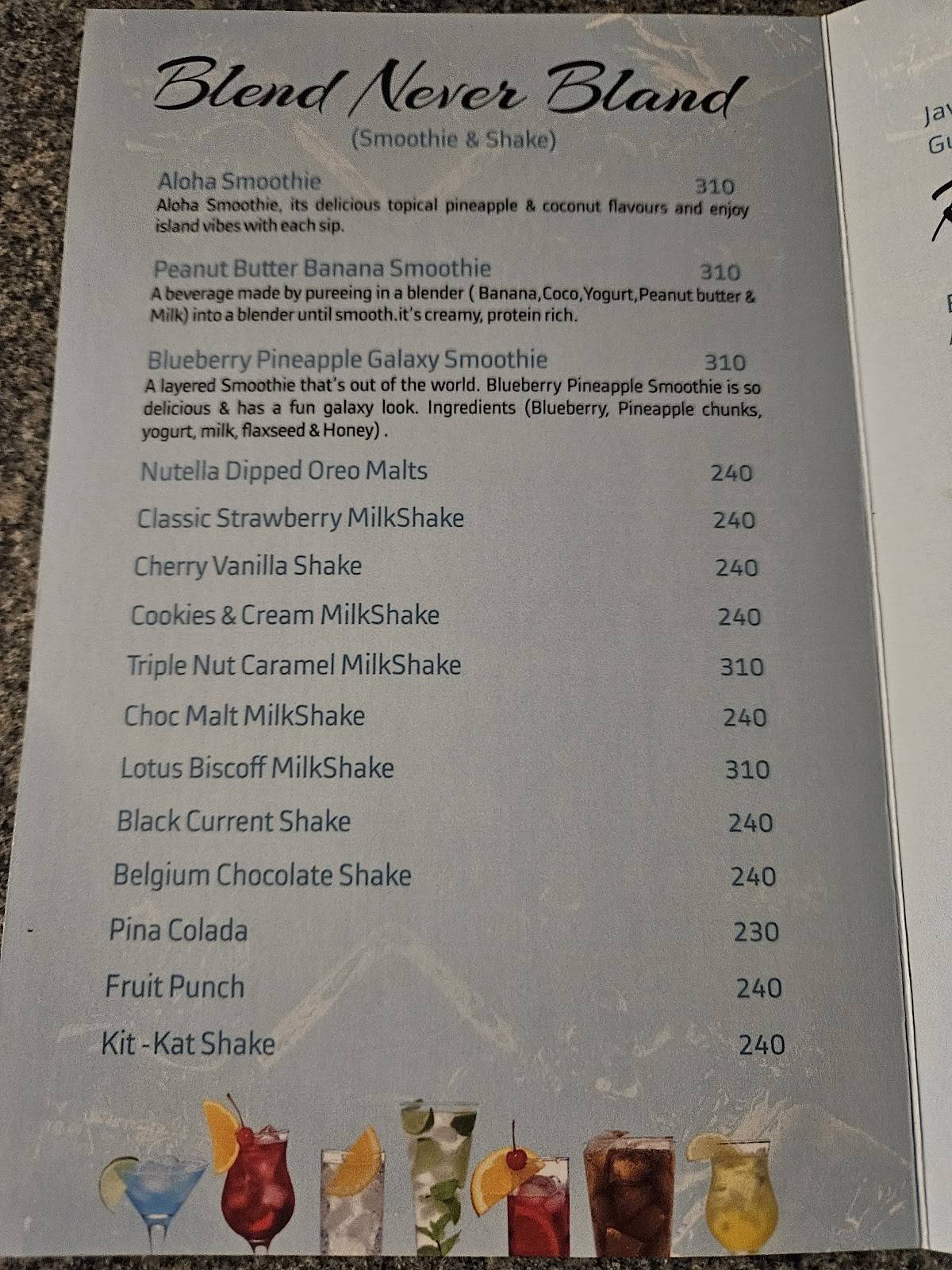 The Pattern – Restaurant in Vasna Bhayli menu