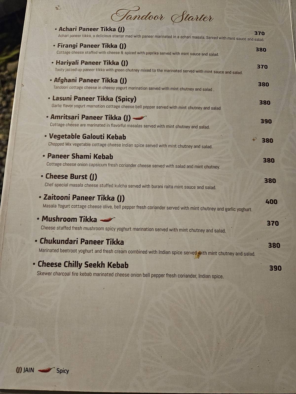 The Pattern – Restaurant in Vasna Bhayli menu