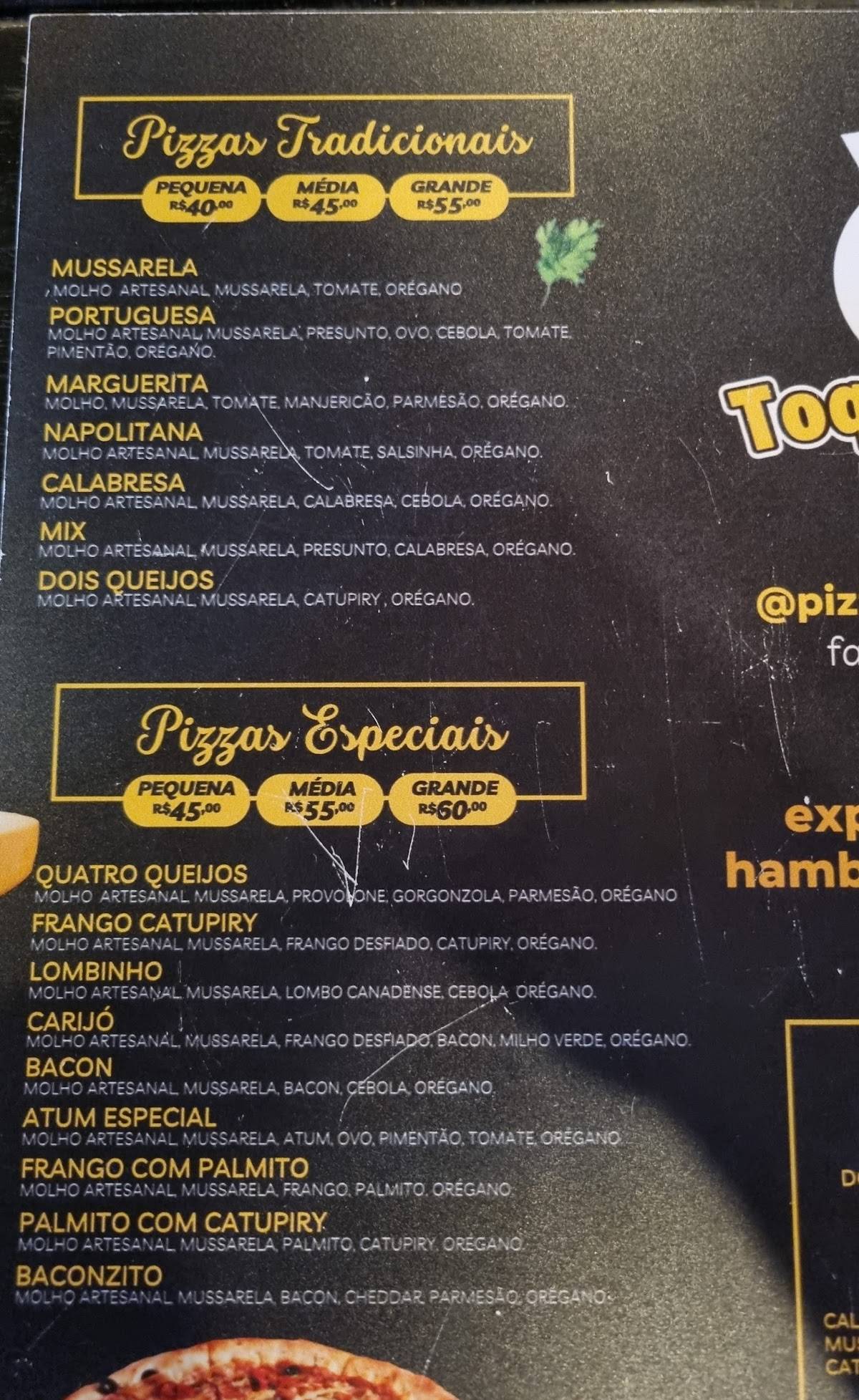 Toque do Sabor cardápio
