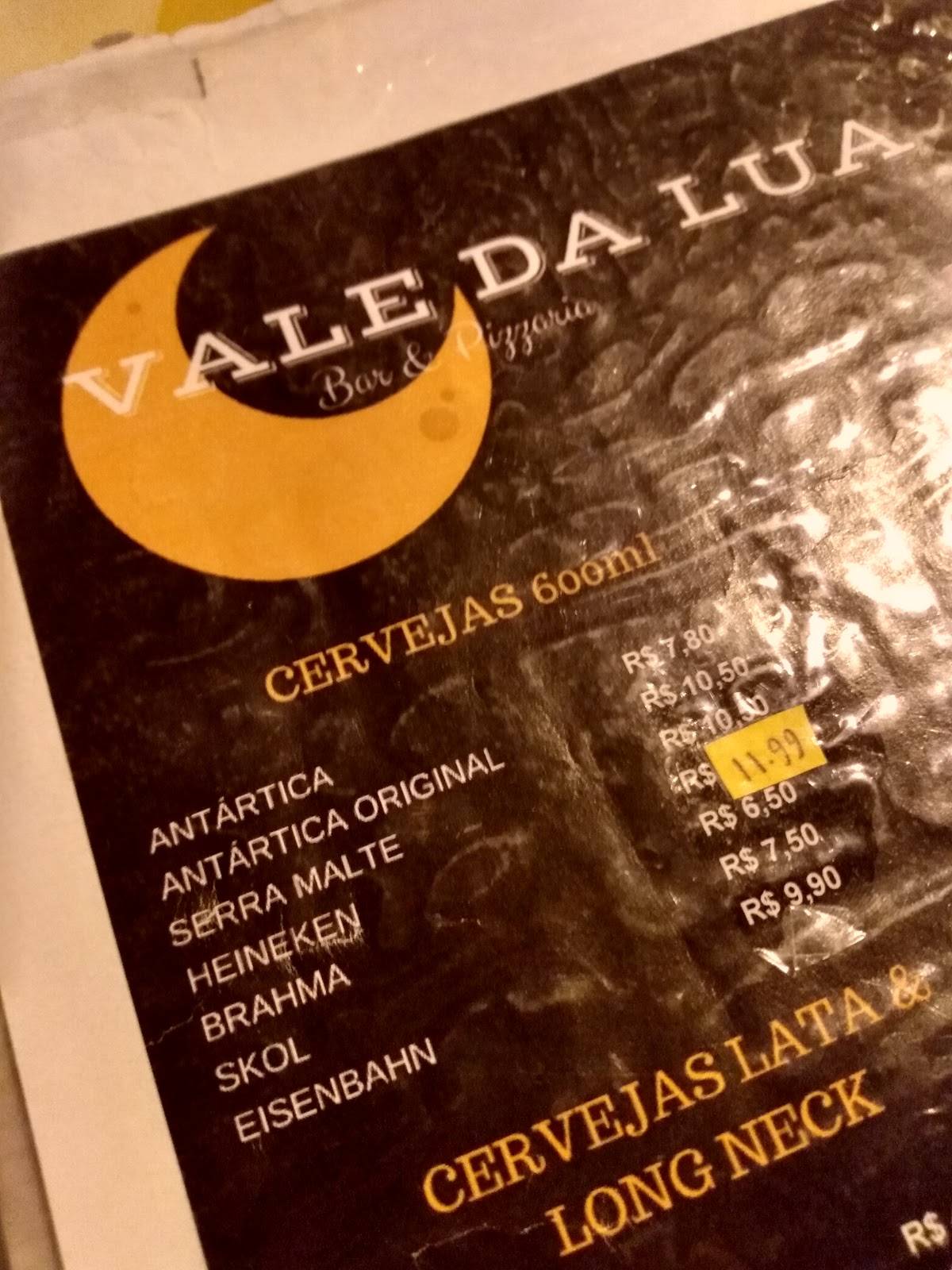 Vale da Lua cardápio