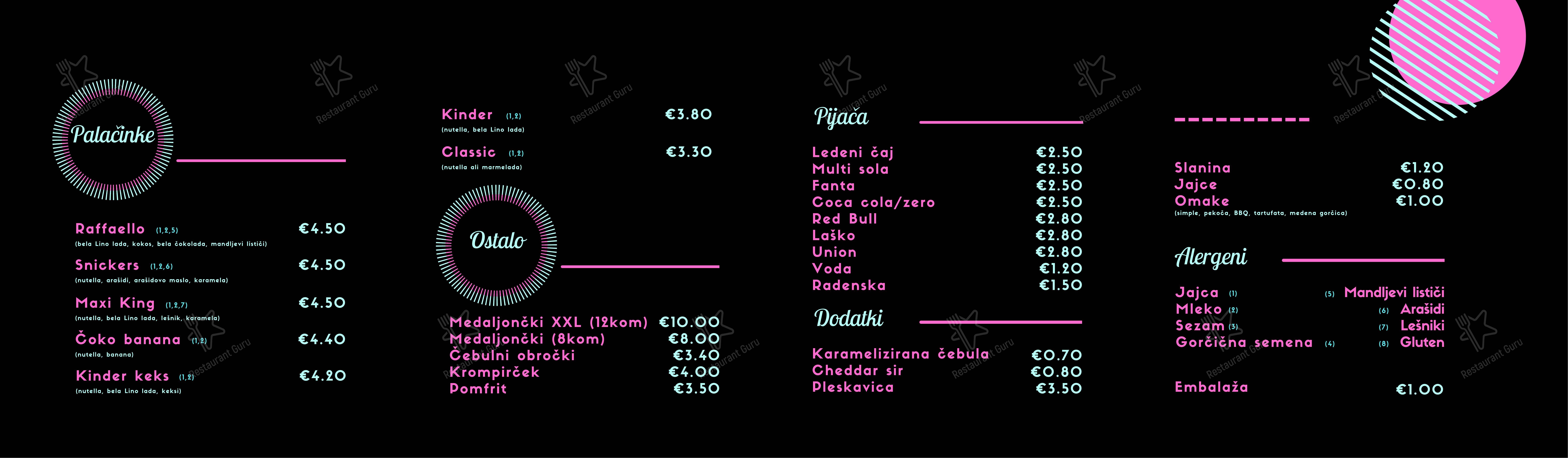 Menu per COME BACK BURGER, RISTOV ROBERT S.P. ristorante