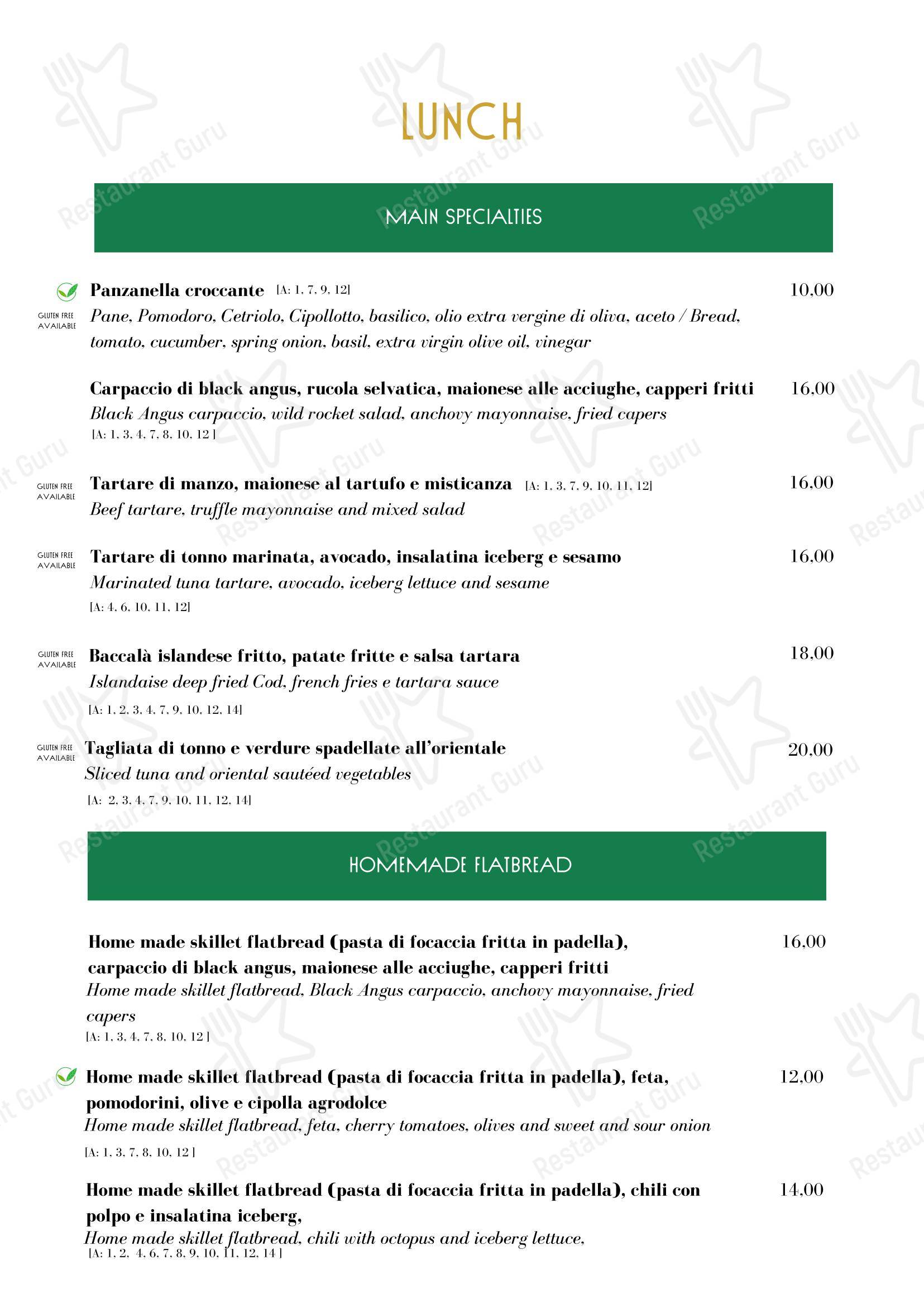 Rabbit Rabbit Bistrot in Arezzo - Menu bar