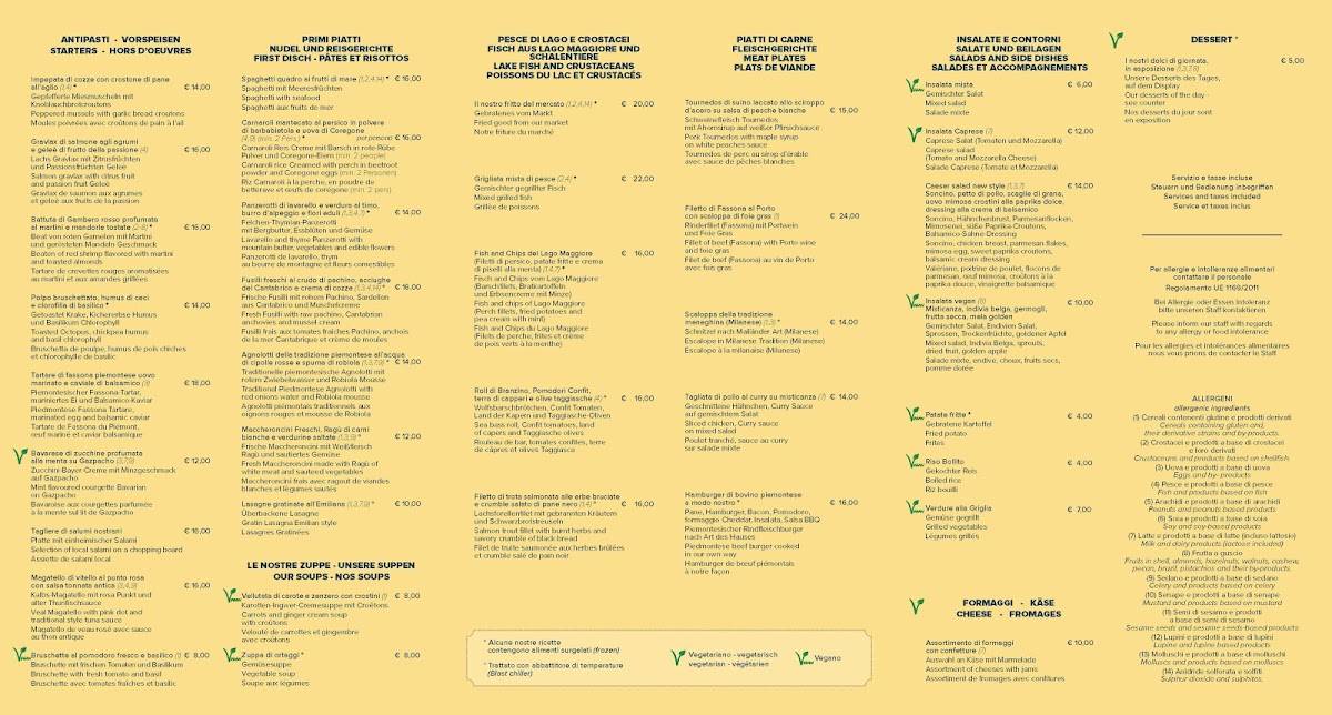 Menu di Ristorante Europa 