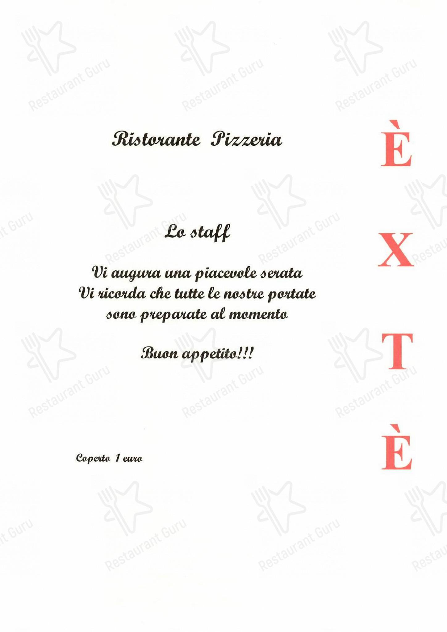 Wine Menu per Extè ristorante