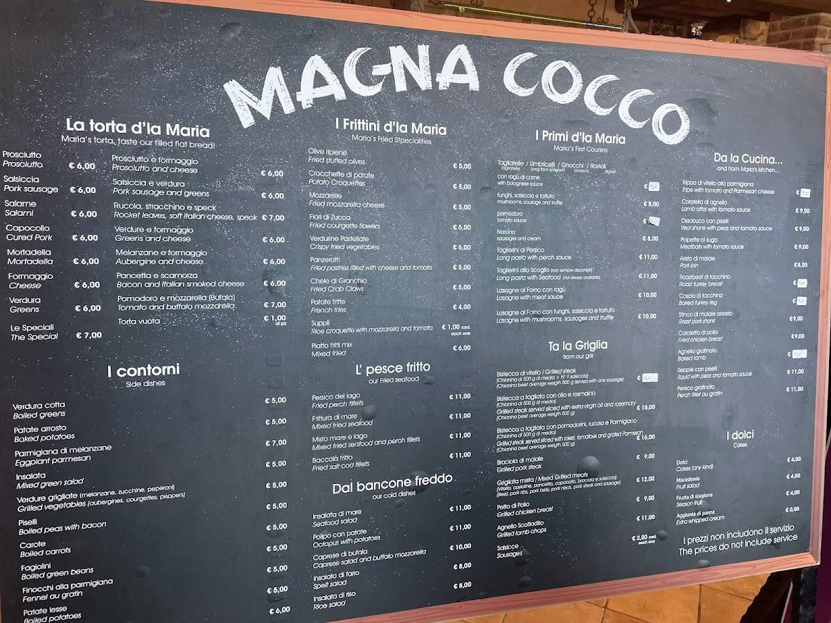 Menu di Faliero Torta de la Maria 