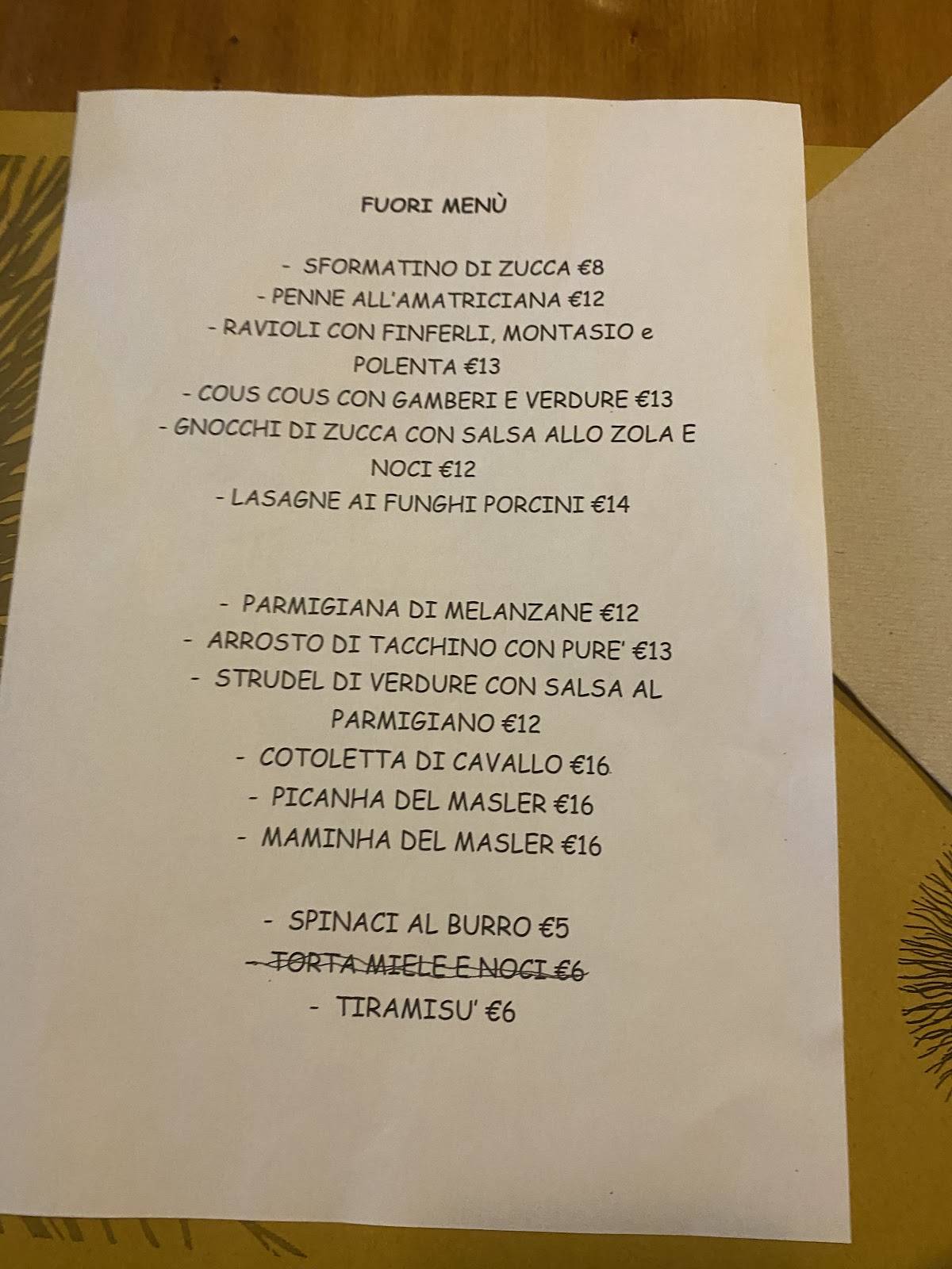 Menu di Gaia 