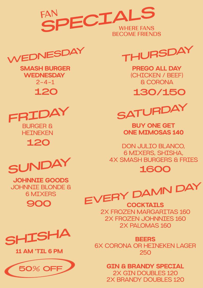 Menu de Gypsy Rabbit