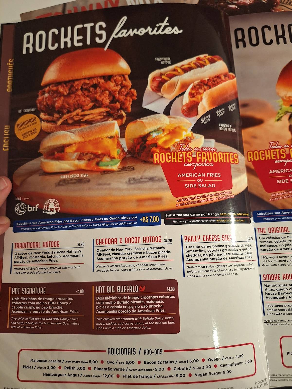 Johnny Rocket’s cardápio