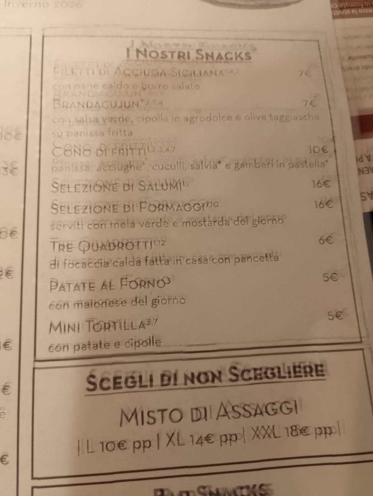 Menu di Les Rouges Cucina & Cocktails 