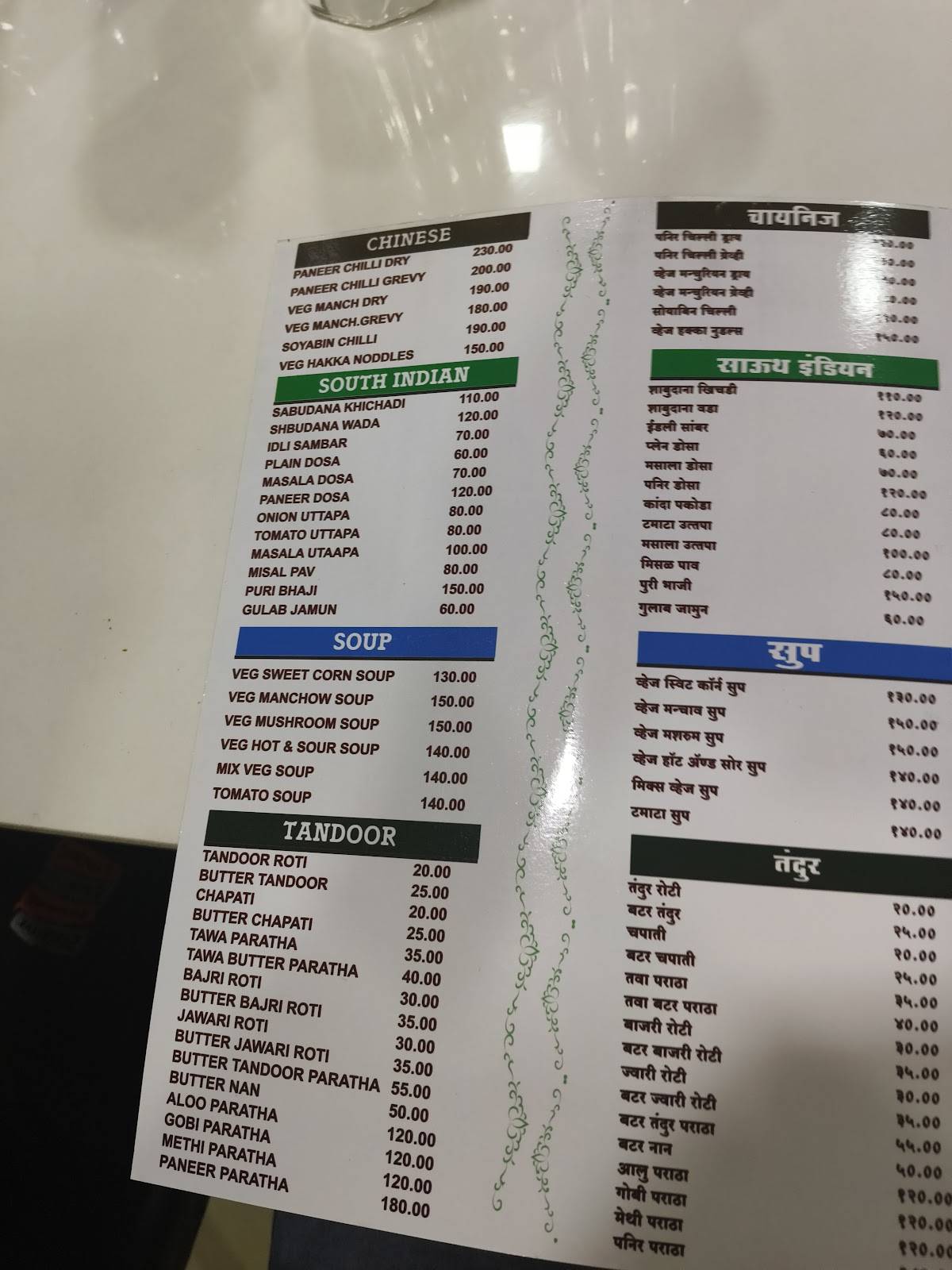 New Rajput Restaurant menu