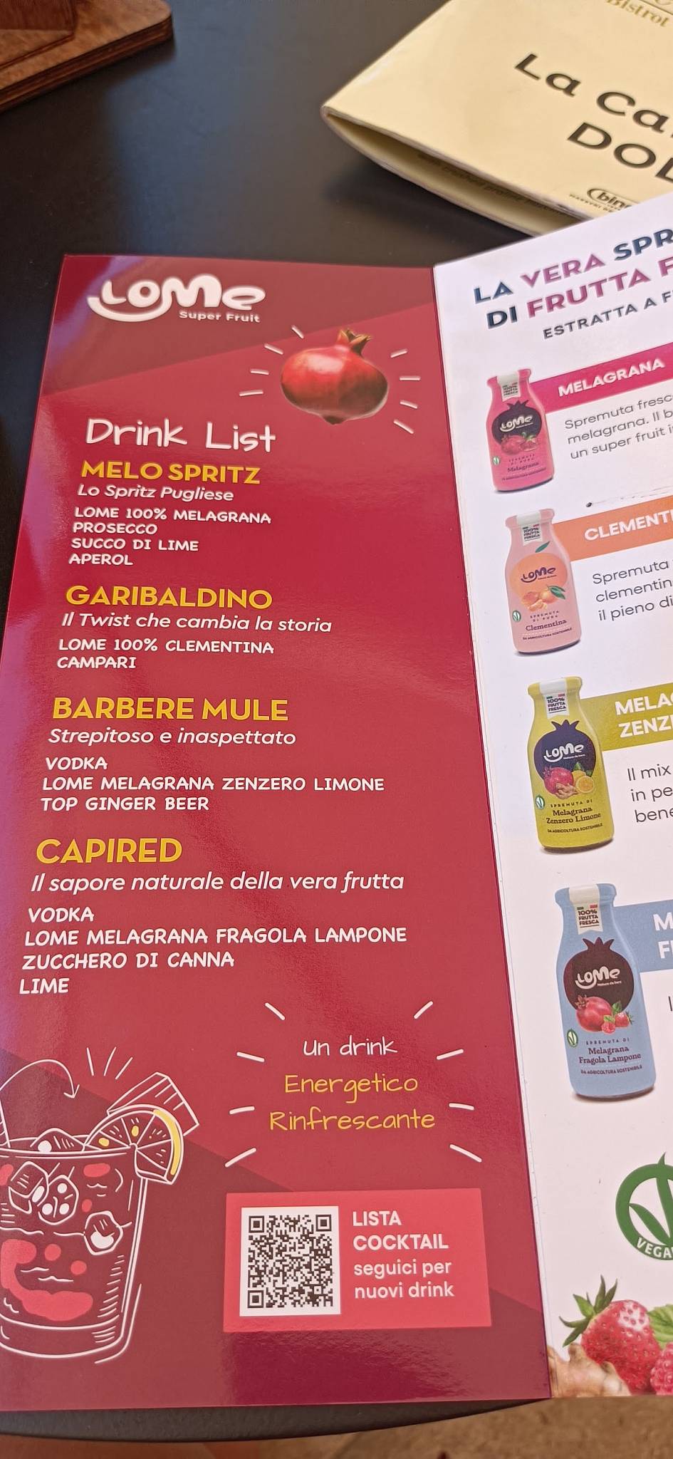 Menu di Caffè Dell'Accademia 