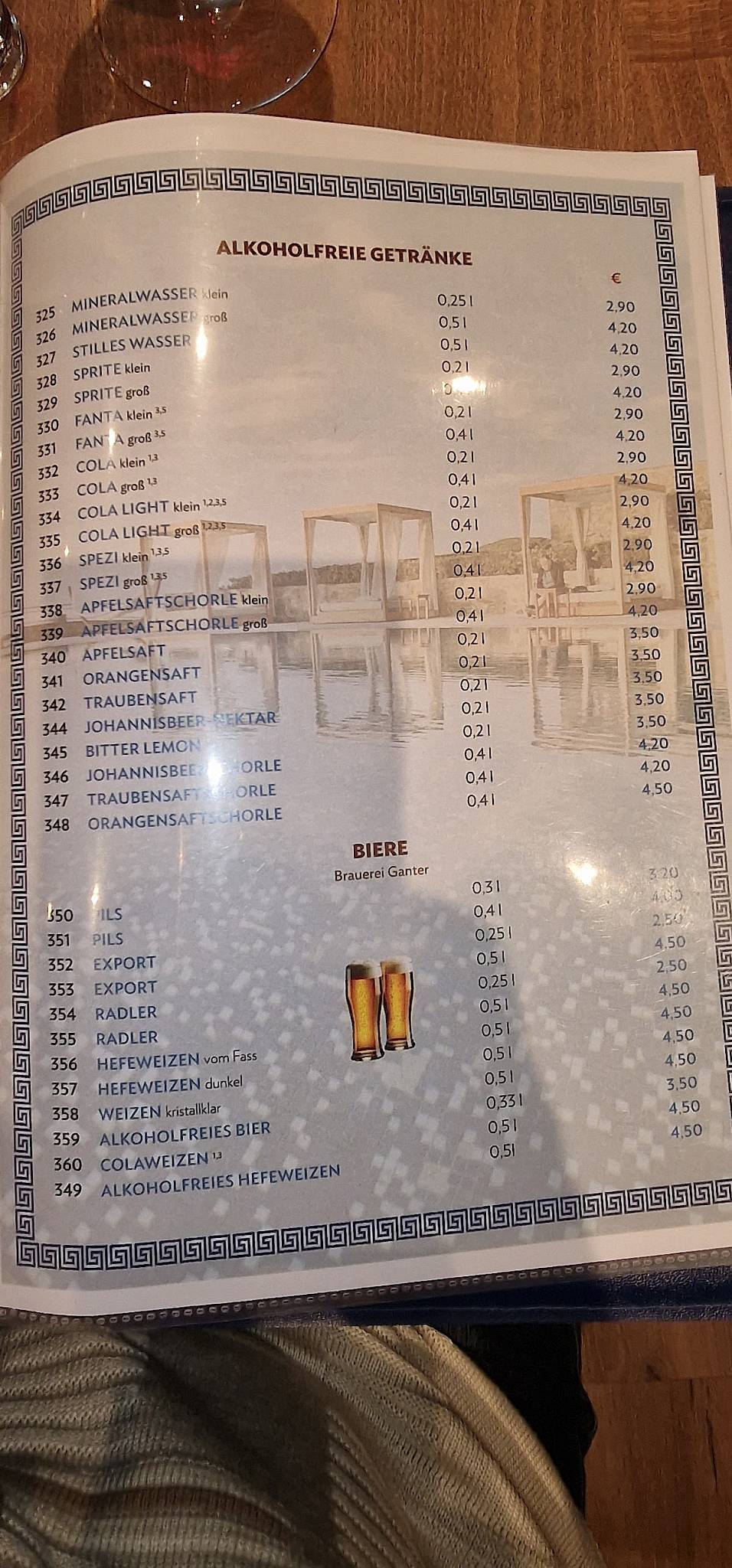 Menu de Restaurant Rhodos