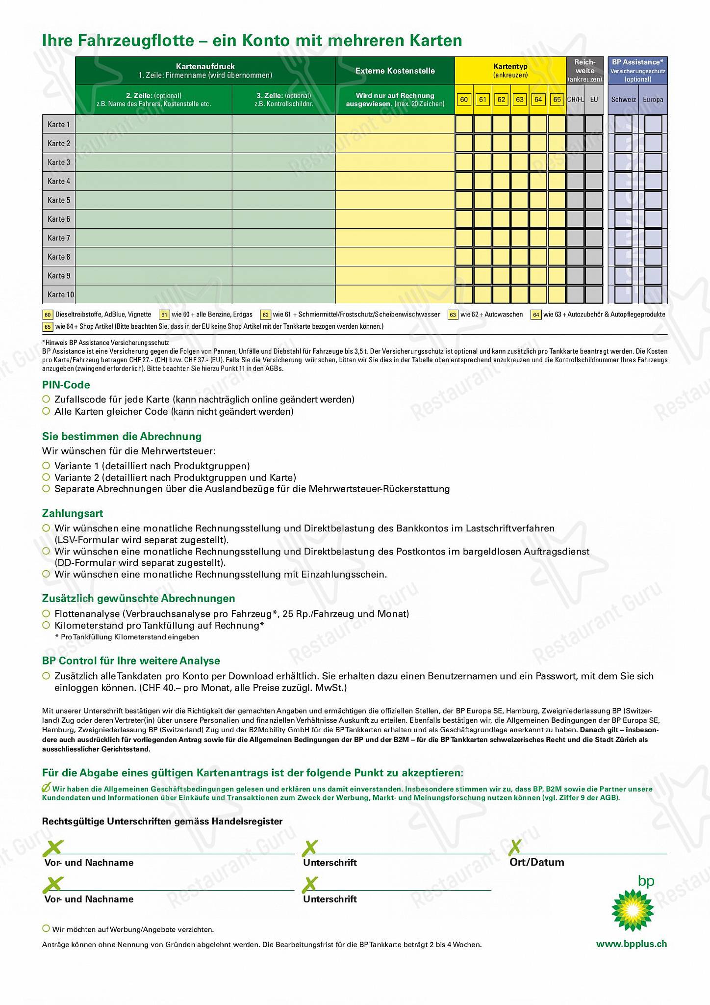 Menu di Viamala Raststatte Thusis AG - Menu