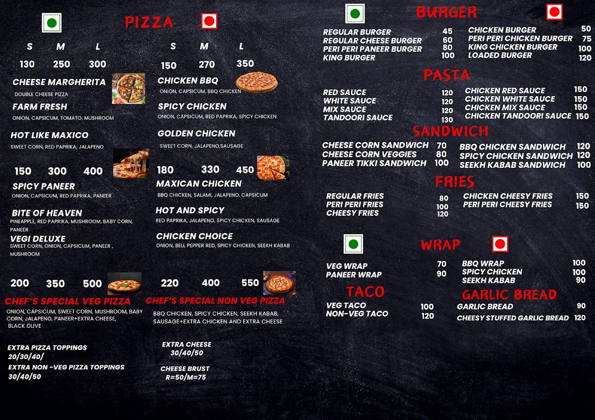 Silver chef’s menu