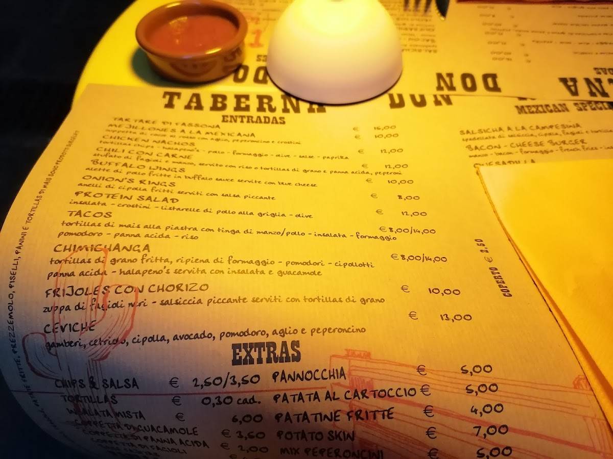 Menu di Taberna Don Ricardo 