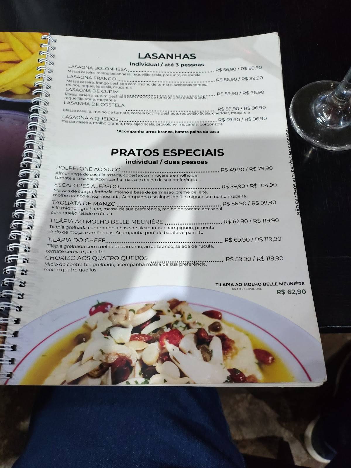 Talhareto Rondon cardápio