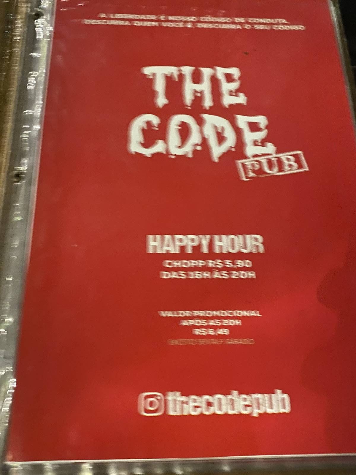 The Code Pub cardápio