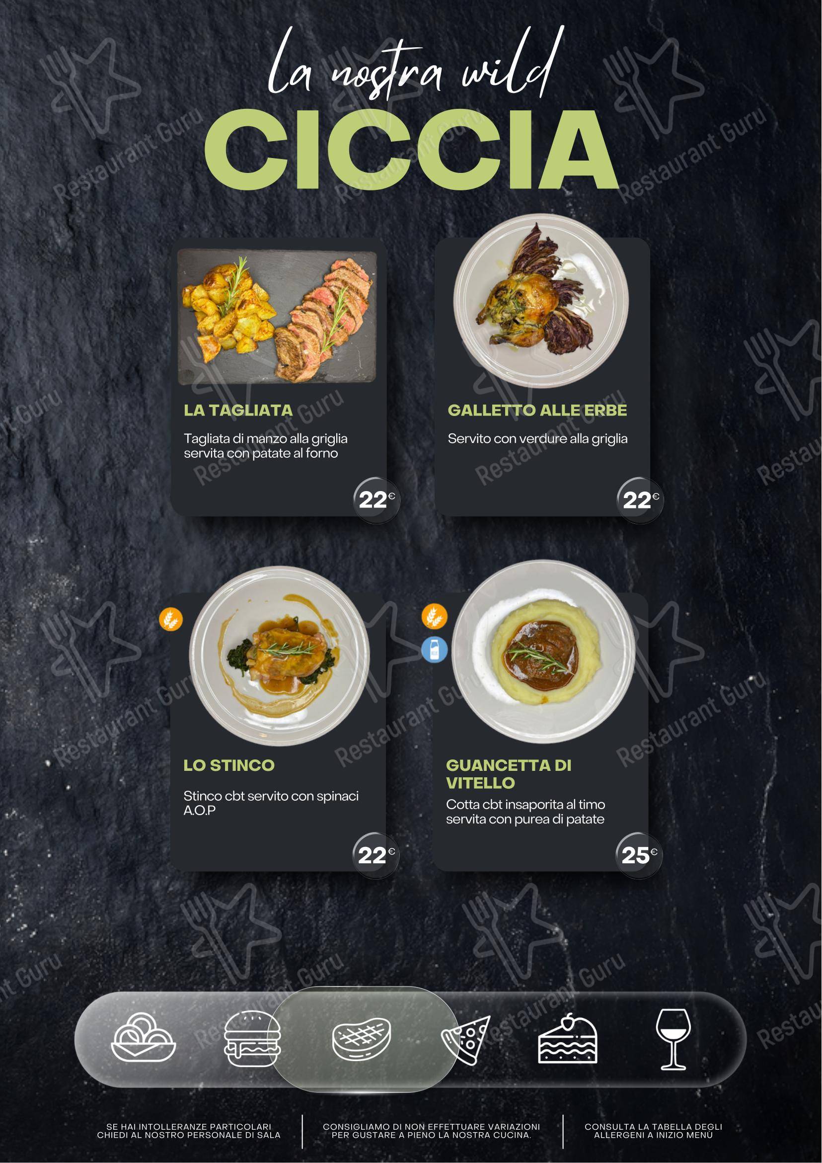 The Wild Rabbit in Mediglia - Menu