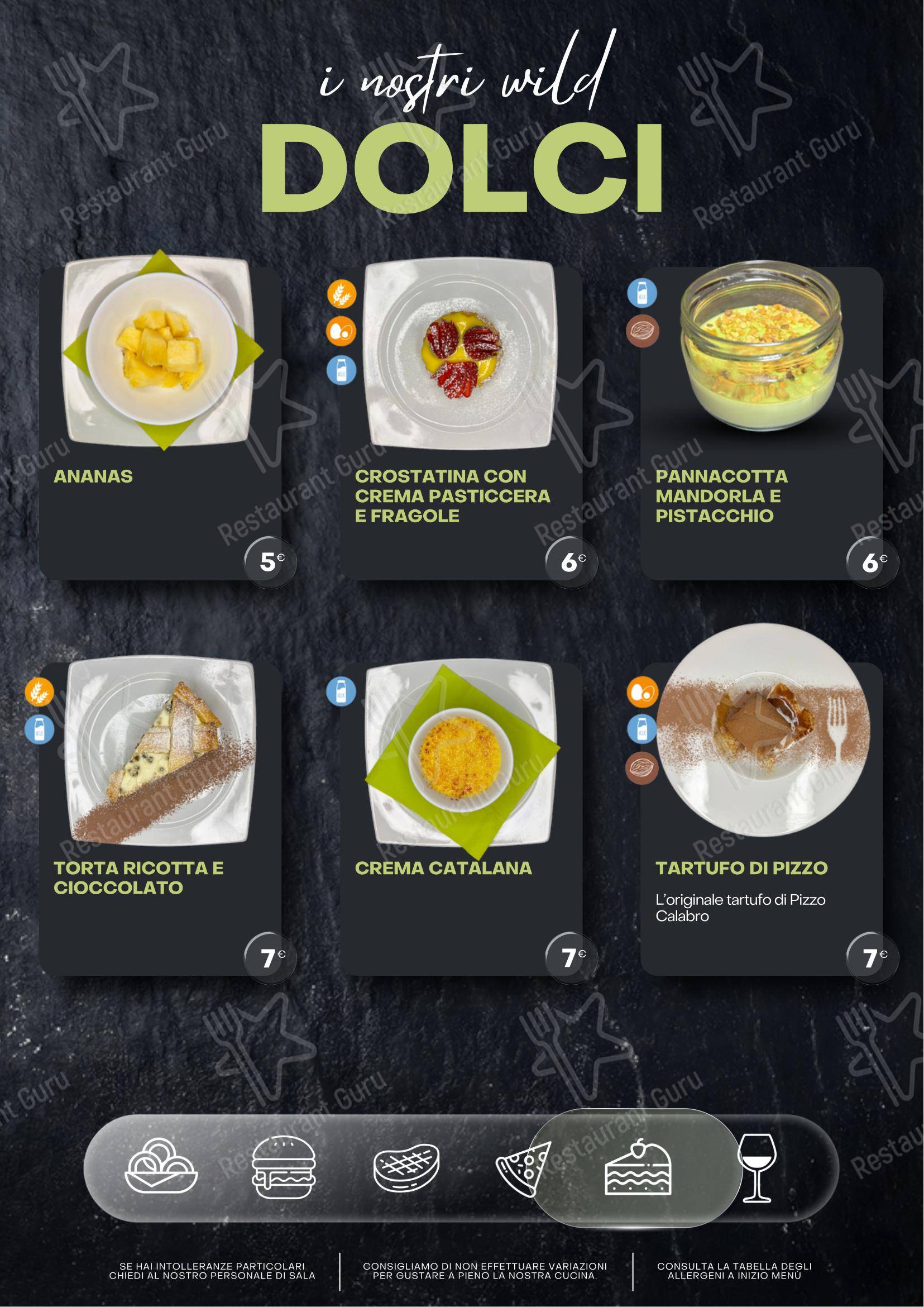 Menu per The Wild Rabbit in Mediglia