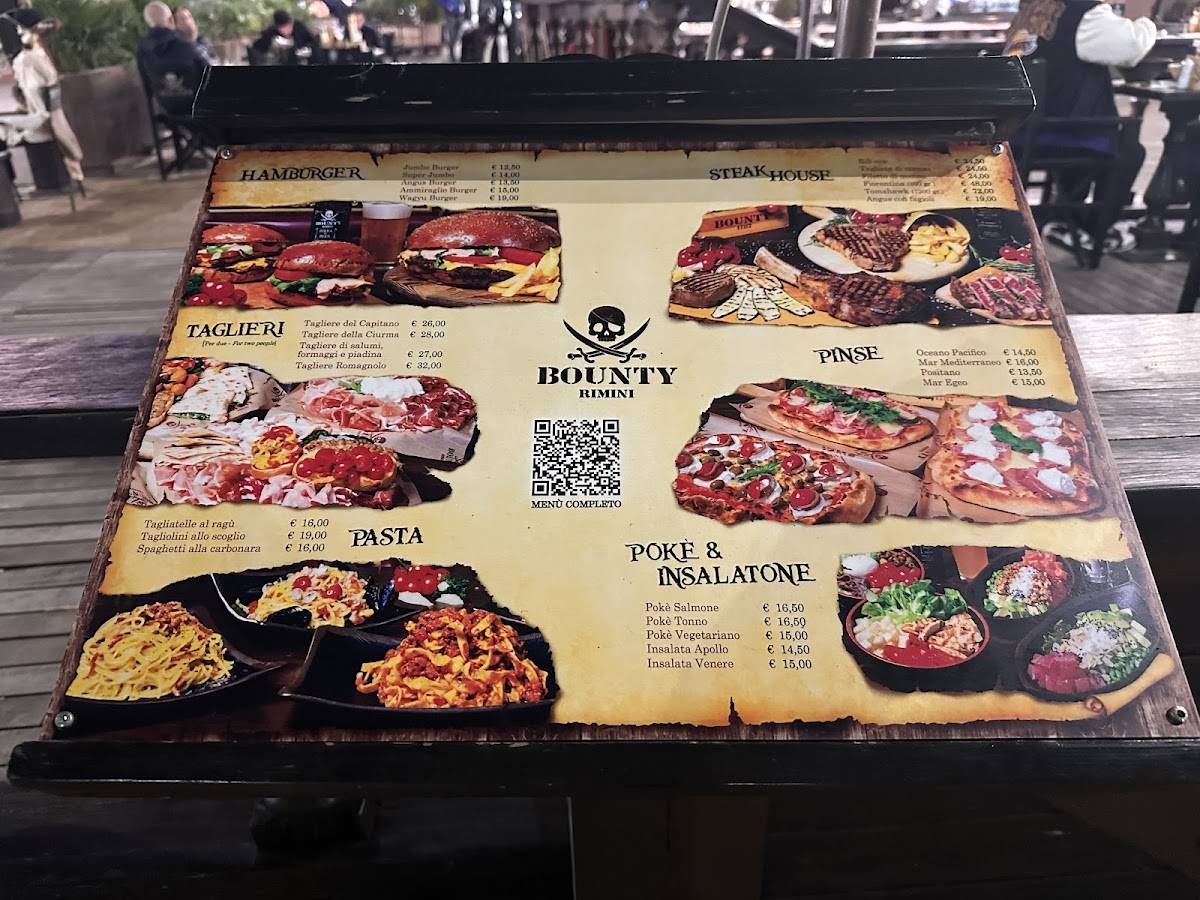 Menu di Bounty Rimini 
